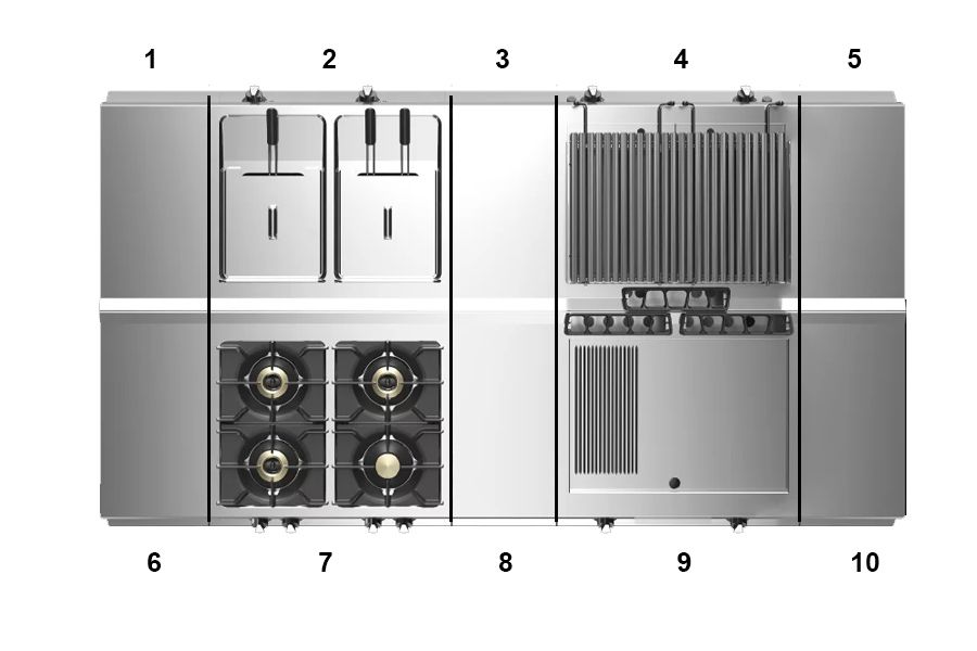 MODULAR KOCHTECHNIK - Kochblock von oben 